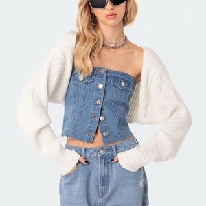 NWOT Edikted Anya Shrug Sweater, Size M/L